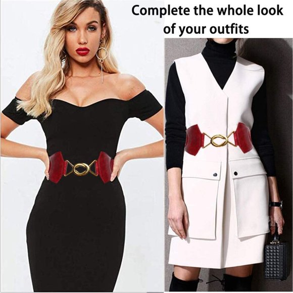 Women\'s Stretchy Wide Belt Dress Belts